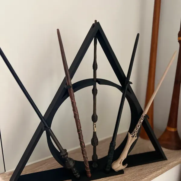 Expositor triangular vertical para 5 varitas
