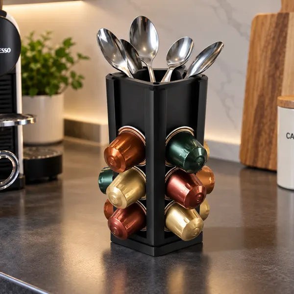 Portacápsulas de café giratorio