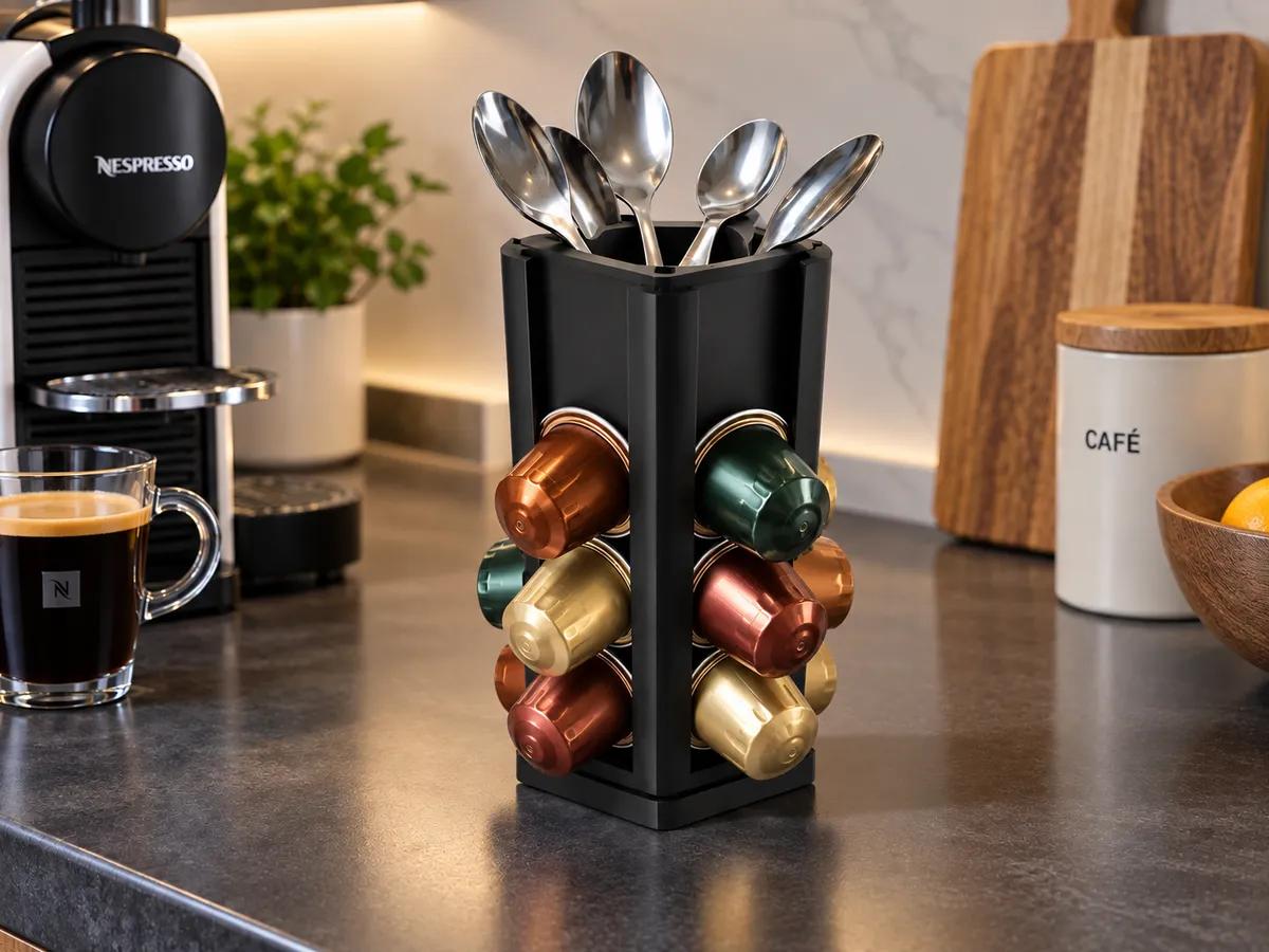 Portacápsulas de café giratorio