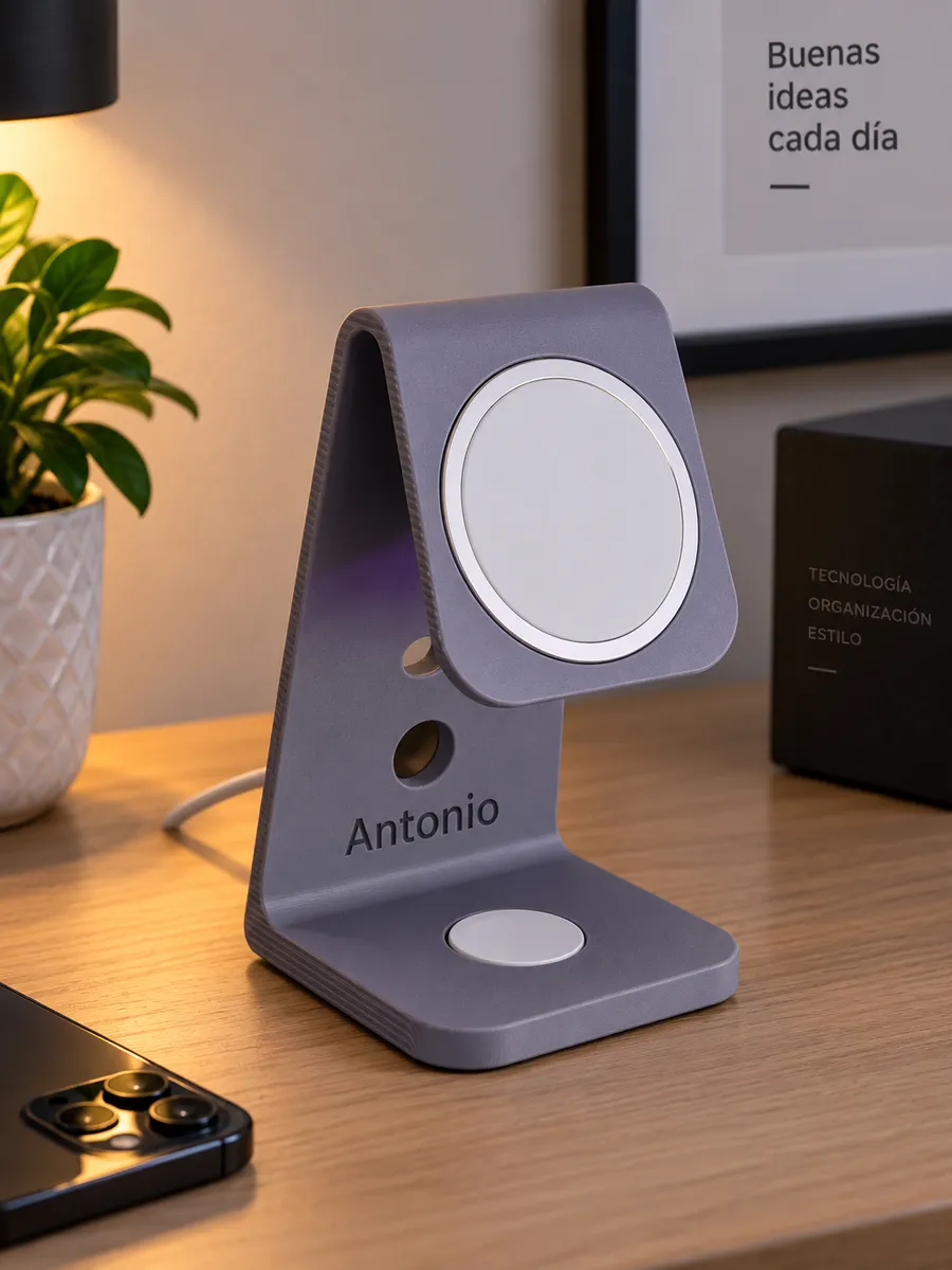 Soporte MagSafe para iPhone y AirPods, personalizable
